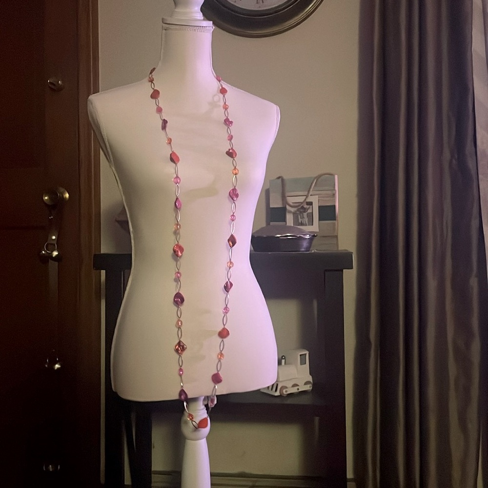 Orange and Pink looooong Necklace